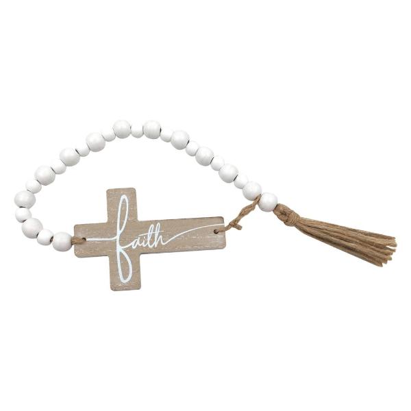 Religious Cross With Beads - 20cm
