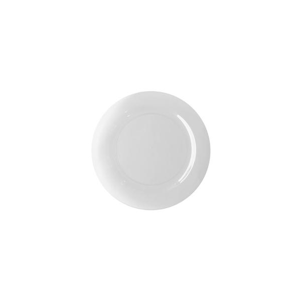 12 Pack White Round Reusable Dinner Plate - 18cm