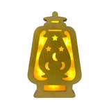 Load image into Gallery viewer, Wooden Gold Decorative Battery Operated Light Up Lamp - 25cm
