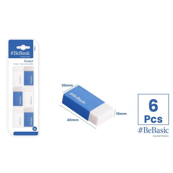 6 Pack Eraser Set