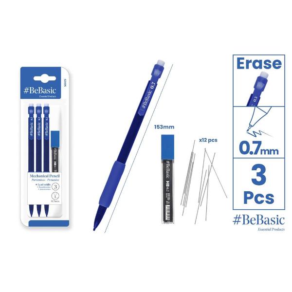 3 Piece Mechanical Pencil With Lead
