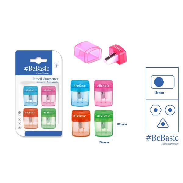4 Pack Coloured Sharpeners
