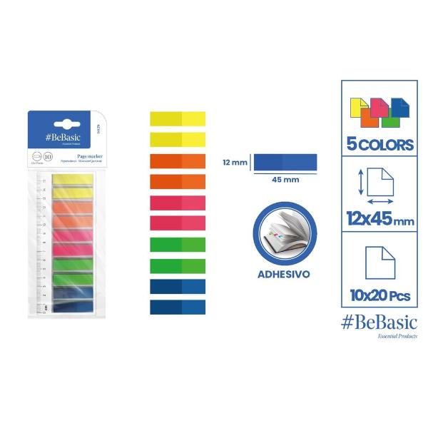 5 Colours Repositionable Adhesive Page Markers