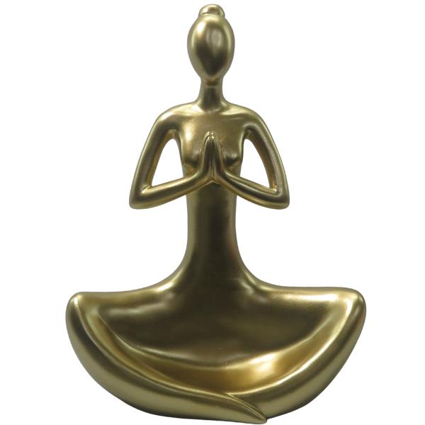 Gold Yoga Lady - 17cm x 23cm