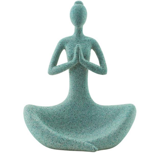 Stone Finish Yoga Lady - 17cm x 24cm