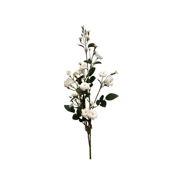 White Silk Bruma Rose Spray - 14cm x 70cm x 3cm