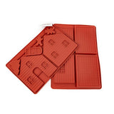 Load image into Gallery viewer, 2 Pack Large Gingerbread House Silicon Mould
