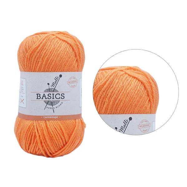 Cantaloupe Super Blend Basic Yarn - 100g