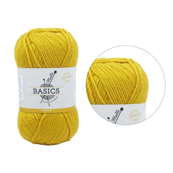 Mustard Super Blend Basic Yarn - 100g
