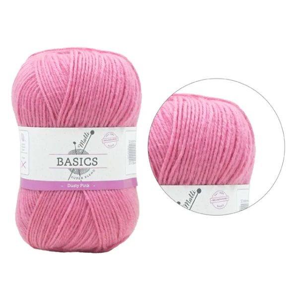 Dusty Pink Basic Super Blend Yarn - 100g
