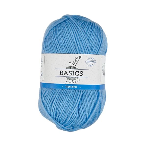 Light Blue Basic Super Blend Yarn - 100g