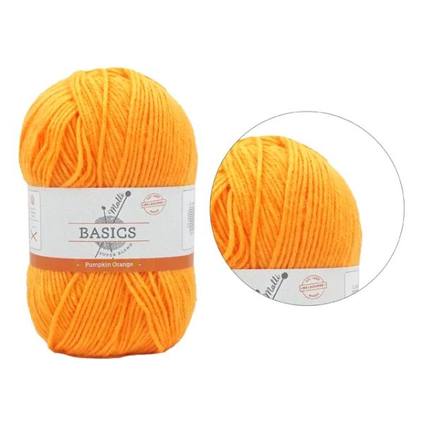 Pumpkin Orange Basic Super Blend Yarn - 100g