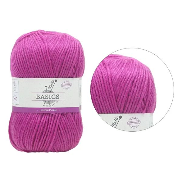 Orchid Purple Basic Super Blend Yarn - 100g