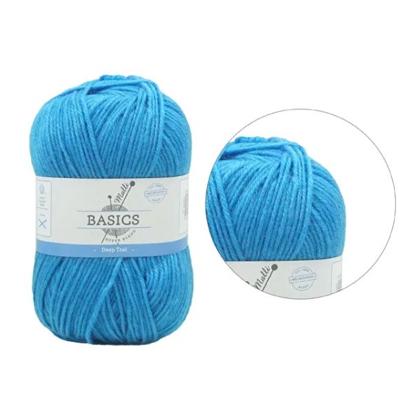 Deep Teal Basic Super Blend Yarn - 100g