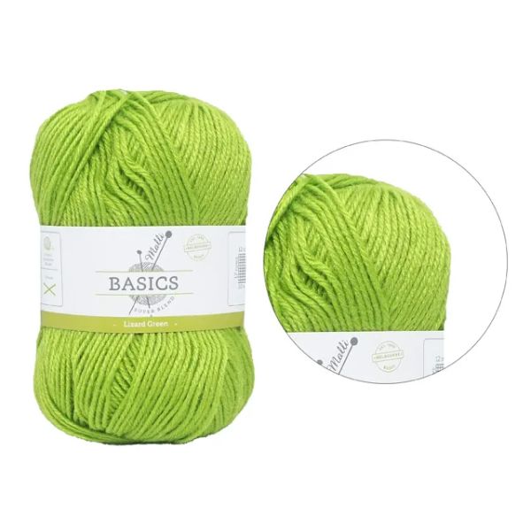Lizard Green Basic Super Blend Yarn - 100g