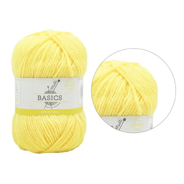 Daffodil Yellow Basic Super Blend Yarn - 100g