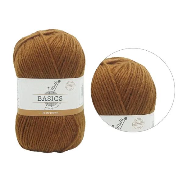 Footy Brown Super Blend Basic Yarn - 100g