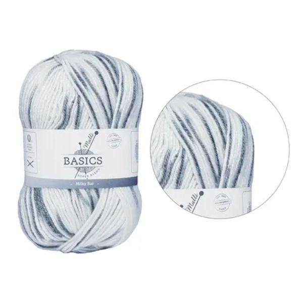 Multi Milky Bar Basic Super Blend Yarn - 100g