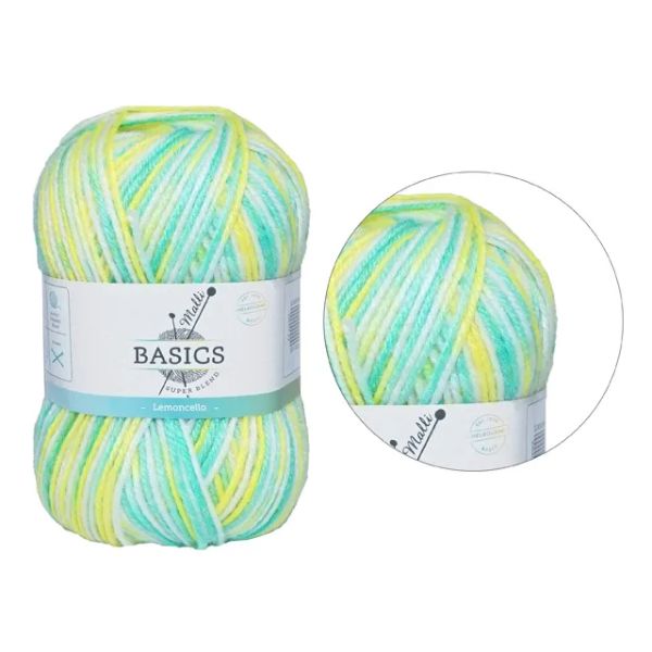 Multi Lemon Basic Super Blend Yarn - 100g