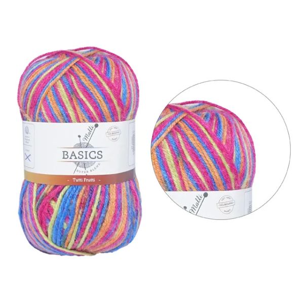 Multi Tutti Frutti Basic Super Blend Yarn - 100g