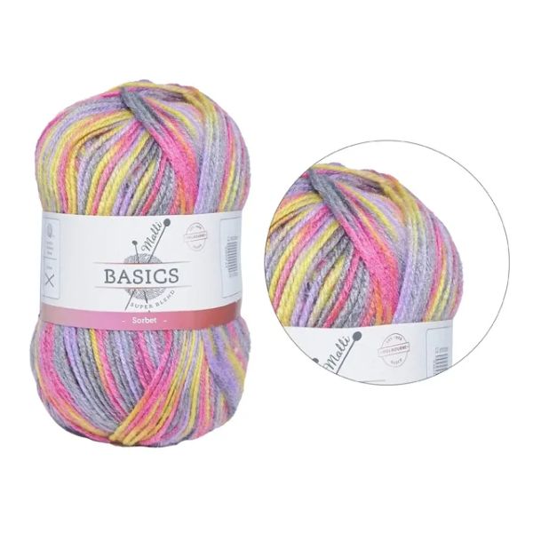 Multi Sorbet Basic Super Blend Yarn - 100g