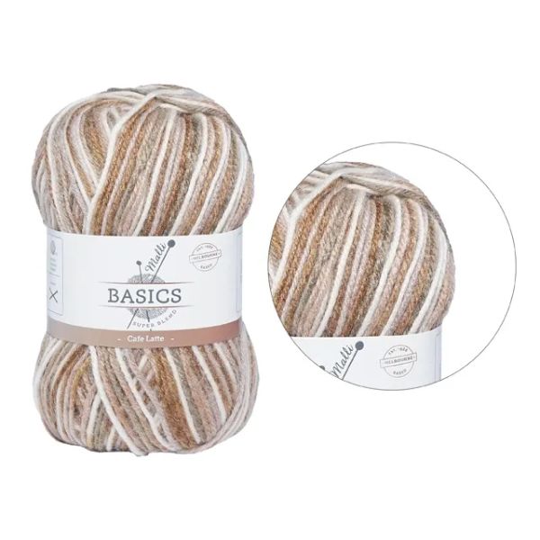 Multi Latte Basic Super Blend Yarn - 100g