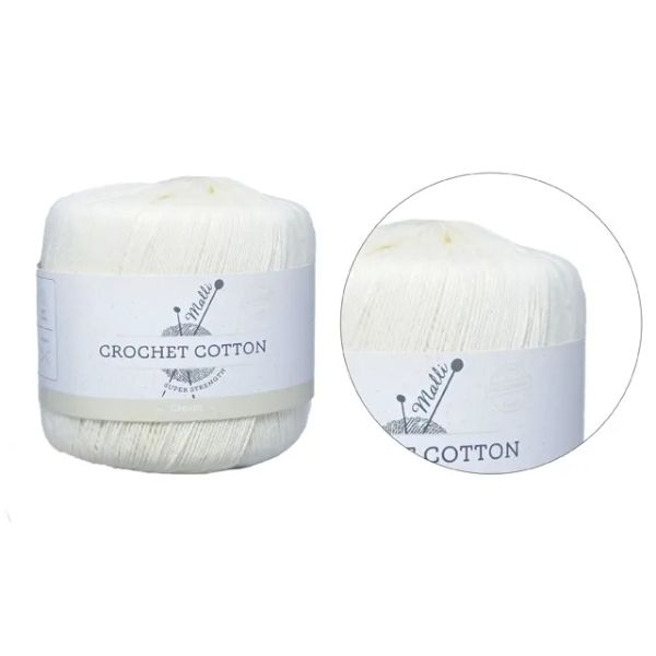 Cream Super Strength Crochet Cotton Yarn - 50g