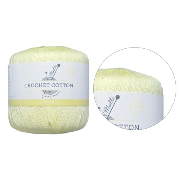 Yellow Strength Crochet Cotton Yarn - 50g
