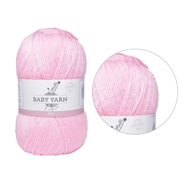 Pink Super Soft Baby Yarn - 100g