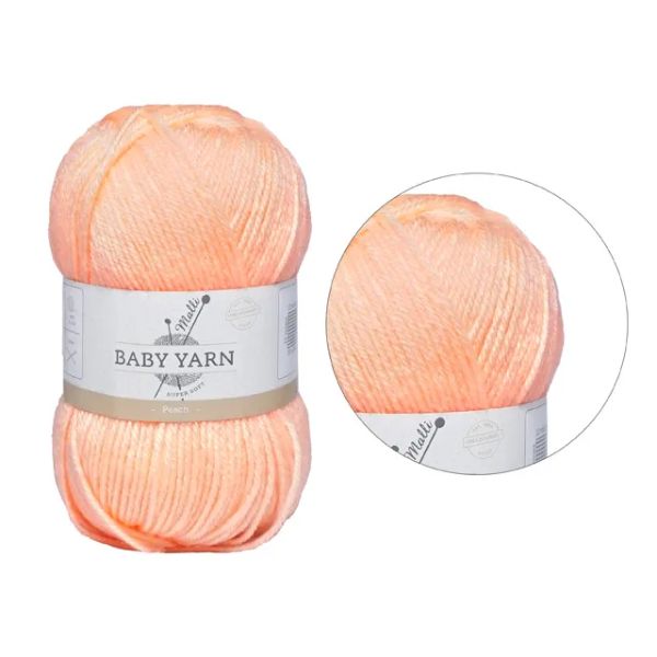 Peach Super Soft Baby Yarn - 100g