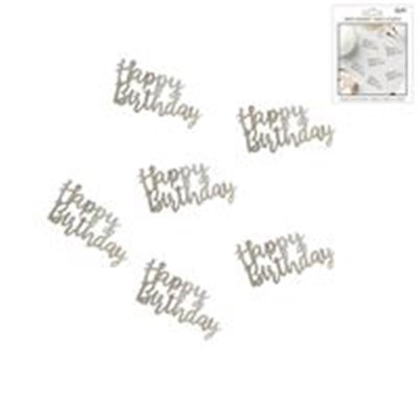 Jumbo Silver Happy Birthday Confetti - 10g