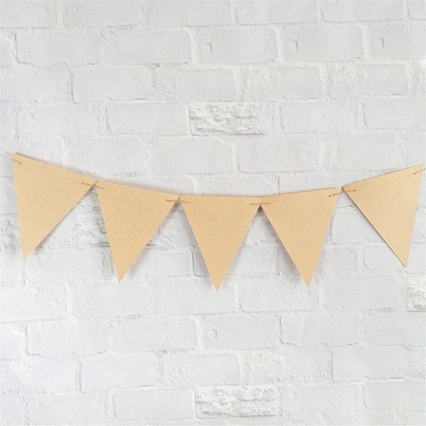 30 Pack Kraft Party Flag