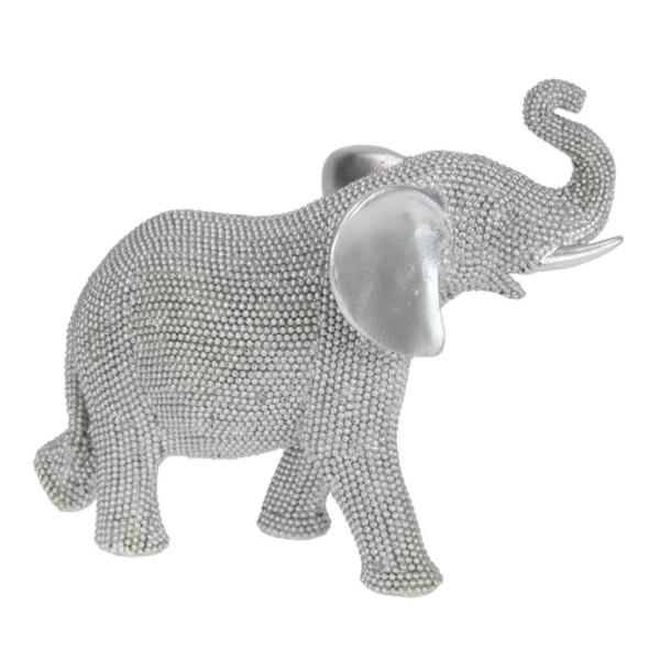 Silver Standing Elephant - 19cm