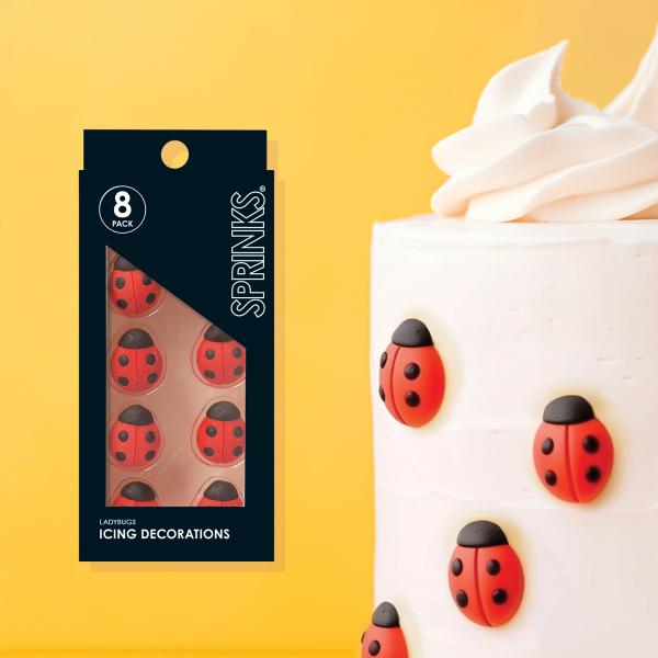 10 Pack Ladybug Sprinks Icing Decorations