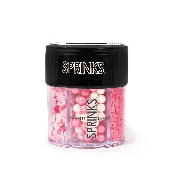 Sprinks Pink Charm 6 Cell Sprinkles - 85g