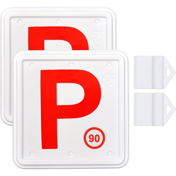 2 Pack Plastic Clipped Red P Plates