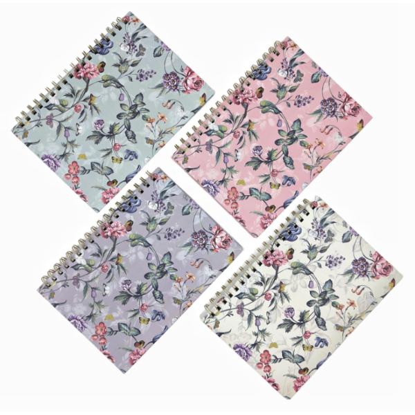 Jardin A6 Floral Spiral Notebook - 70g
