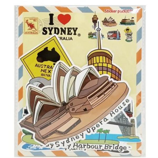 6 Pack Sydney Stickers Set