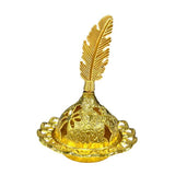 Load image into Gallery viewer, Gold Mini Metal Palm Leaf Incense Burner - 7cm x 9.3cm
