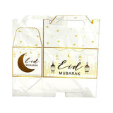 Load image into Gallery viewer, 6 Pack White &amp; Gold Eid Treat Box - 16cm x 9cm x 14cm
