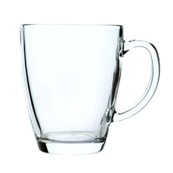 6 Pack Glass Coffee Mug - 365ml