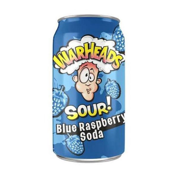 Warheads Blue Raspberry Soda Cans - 355ml
