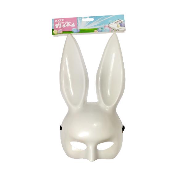 White Bunny Mask On Colourcard