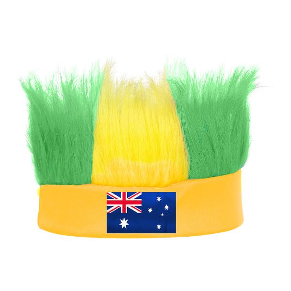 Green & Gold Wig Flag