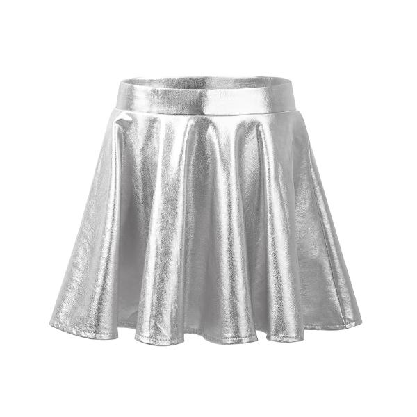 Silver Metallic Skirt In Polybag