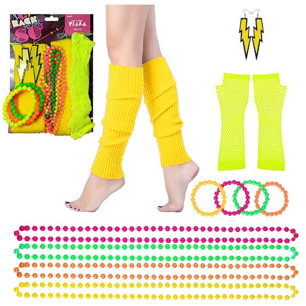 Neon Yellow 80s Set