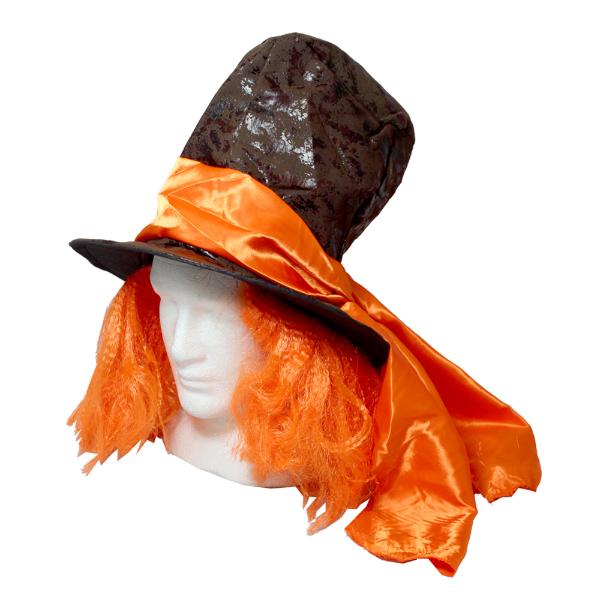 Mad Hatter Hat With Orange With Header Card