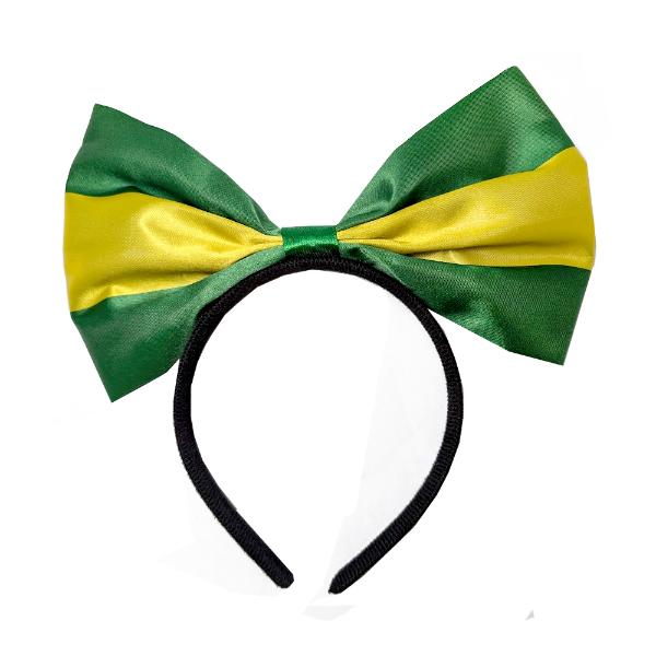 Green & Yellow Bow On Headband