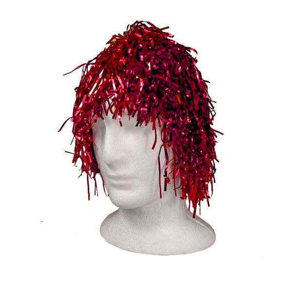 Red 17g Tinsel Wig - 30cm