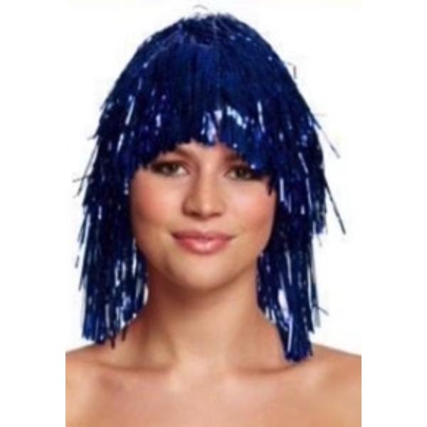 Blue 17g Tinsel Wig - 30cm